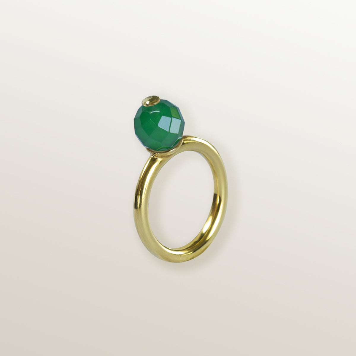 ANILLO CALABAZA ÁGATA VERDE 8mm