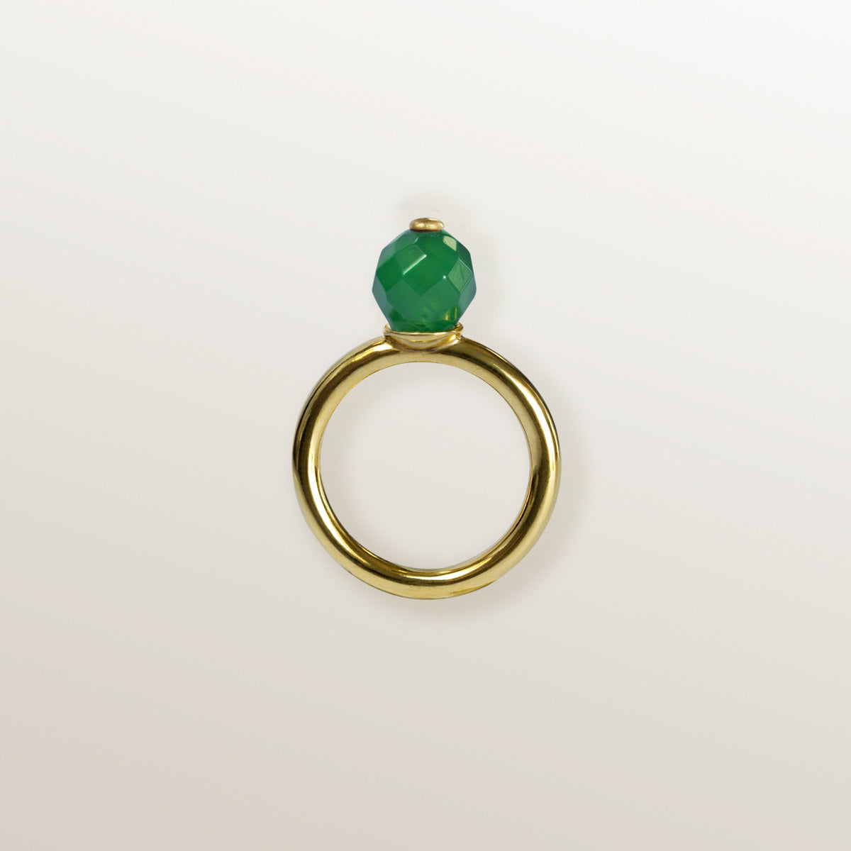 ANILLO CALABAZA ÁGATA VERDE 8mm