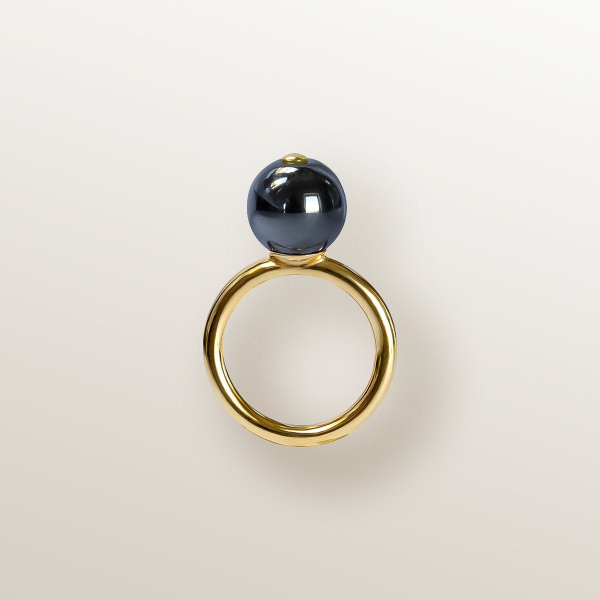 ANILLO CALABAZA HEMATITE 10mm - Victoria de la Calva