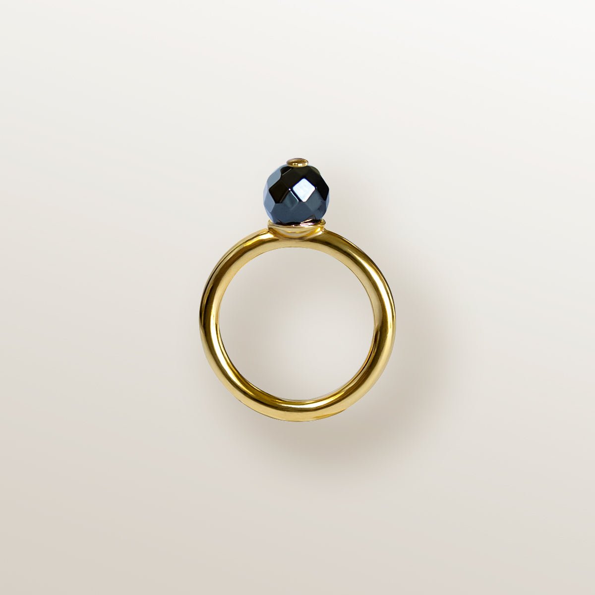 ANILLO CALABAZA HEMATITE 8mm - Victoria de la Calva