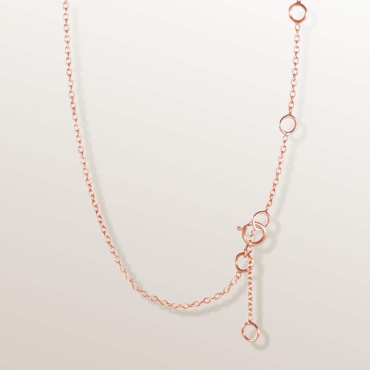 CADENA DE ESLABONES PLATA VERMEIL ORO ROSA - ALWAYS - 50CM - Victoria de la Calva