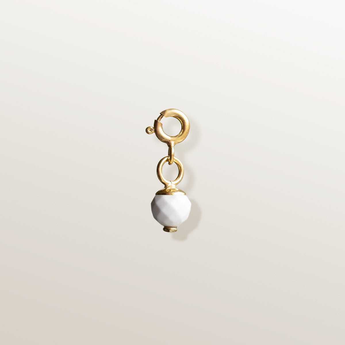 CHARM CADENAS ÁGATA BLANCA 8 mm - Colección Calabaza - Victoria de la Calva