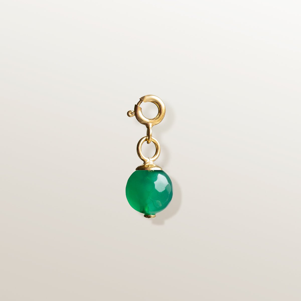 CHARM CADENAS ÁGATA VERDE 10 mm - Colección Calabaza - Victoria de la Calva