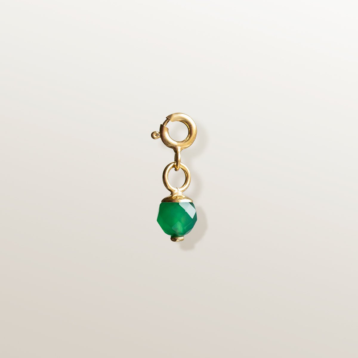 CHARM CADENAS ÁGATA VERDE 8 mm - Colección Calabaza - Victoria de la Calva