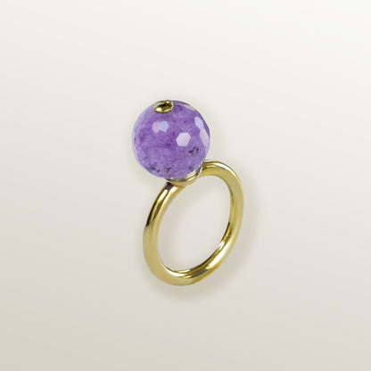 AMETHYST 12 MM PUMPKIN RING - CALABAZA