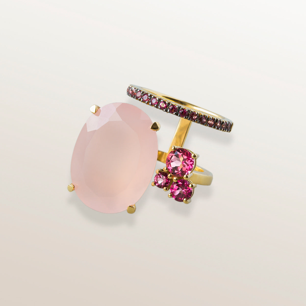 ANILLO ORO COCKTAIL RING - PINK