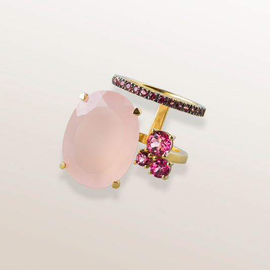 ANILLO ORO COCKTAIL RING - PINK