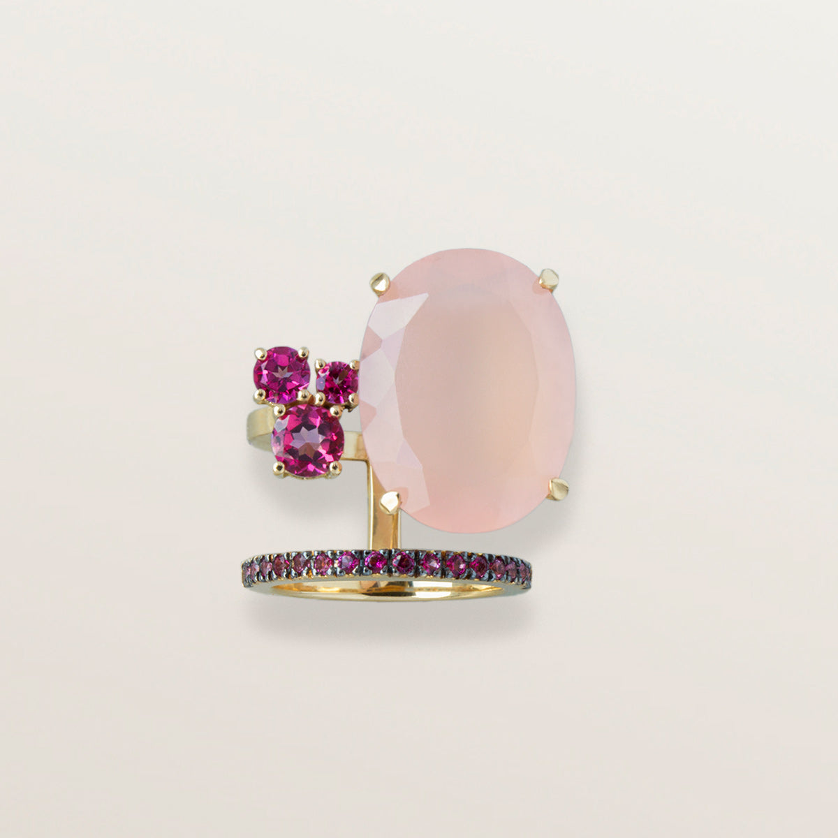 ANILLO ORO COCKTAIL RING - PINK