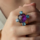 ANILLO ORO COCKTAIL RING SQUARE AMETHYST