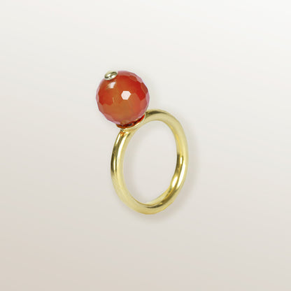 CARNELIAN 10 MM PUMPKIN RING - CALABAZA