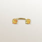 CITRINE YELLOW GOLD VERMEIL RING - TWINS