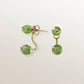 PENDIENTES EAR JACKET CALABAZA - Peridotos 8mm