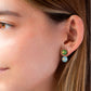PENDIENTES EAR JACKET CALABAZA - Peridoto y ágata azul