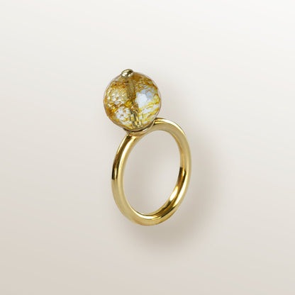 ANILLO CALABAZA CITRINO MARMOLADO 12mm - Victoria de la Calva