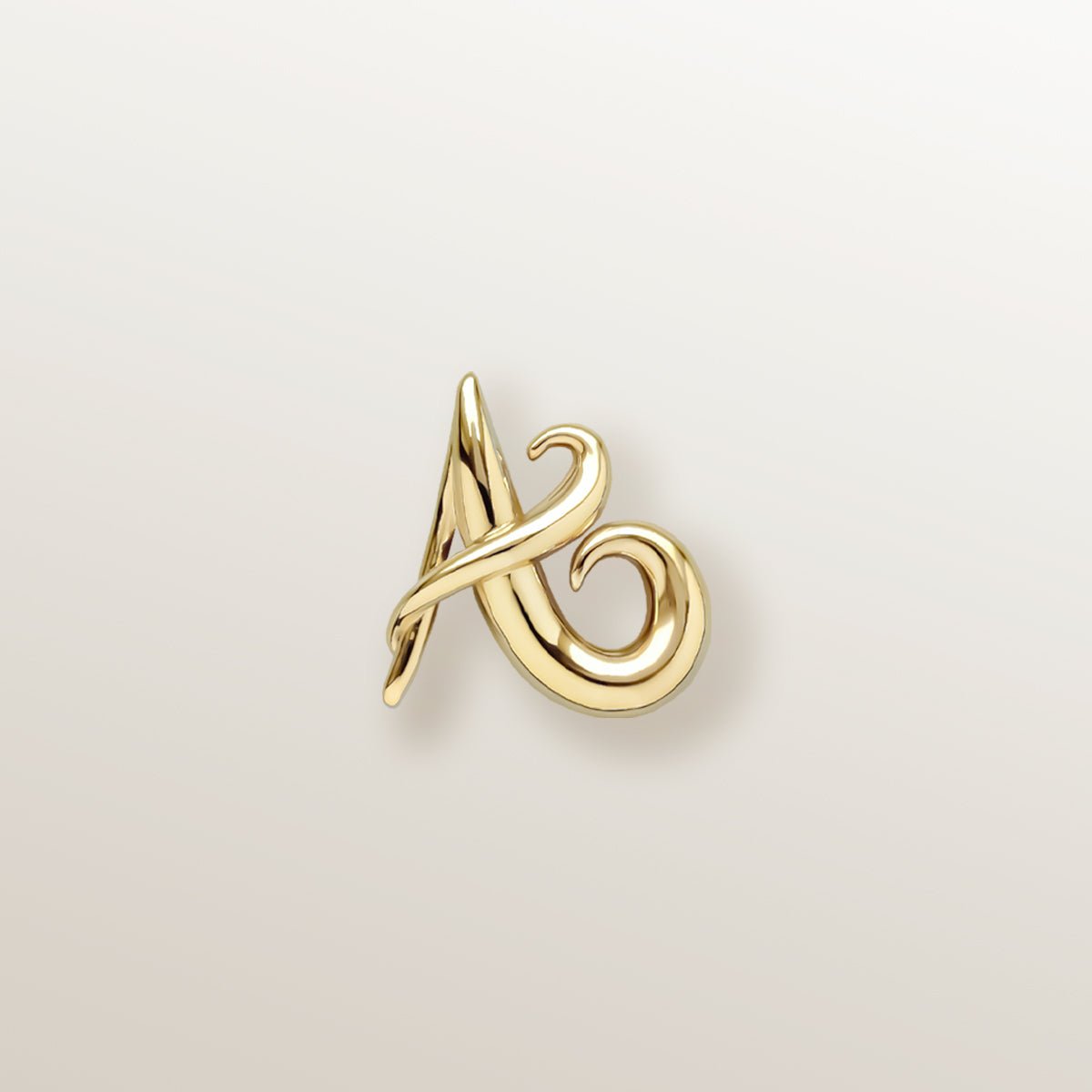 Colgante Inicial "A" de Vermeil de Oro Amarillo (2cm) - Victoria de la Calva