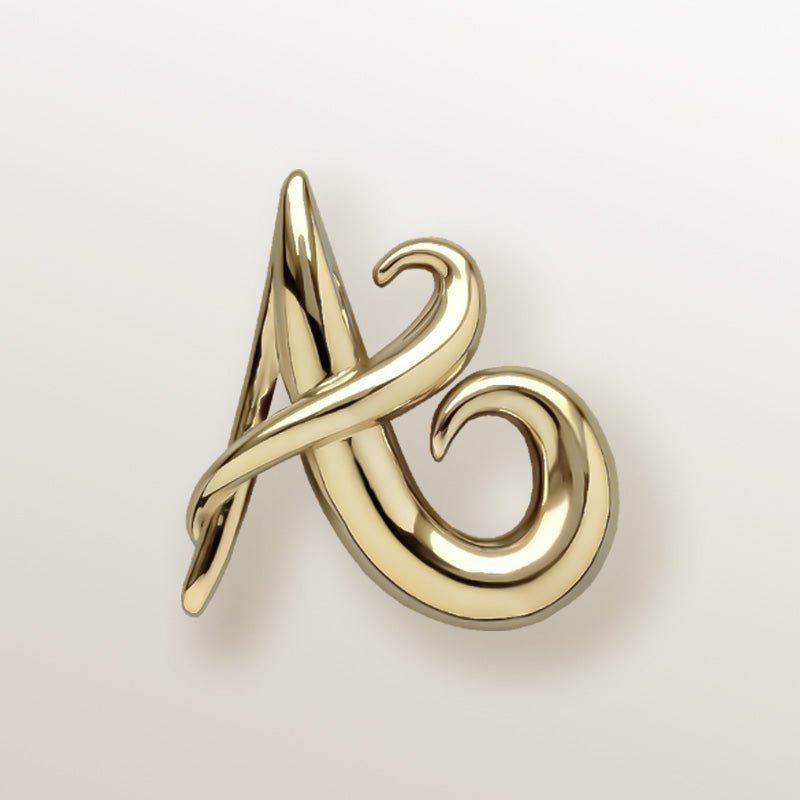 Colgante Inicial "A" de Vermeil de Oro Amarillo (4cm) - Victoria de la Calva