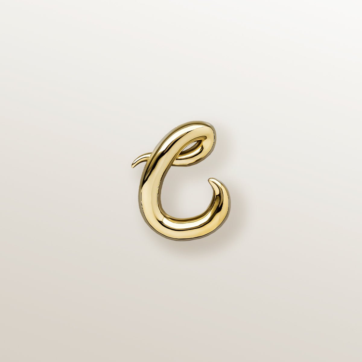 Colgante Inicial "C" de Vermeil de Oro Amarillo (2cm) - Victoria de la Calva