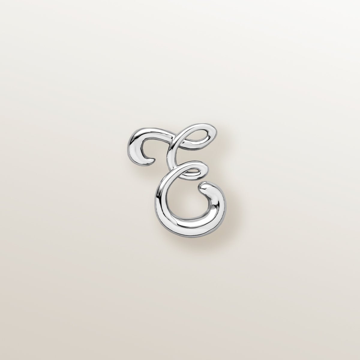 Colgante Inicial "E" de Plata 925 milésimas (2cm) - Victoria de la Calva