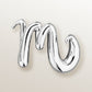 Colgante Inicial "M" de Plata 925 milésimas (4cm) - Victoria de la Calva