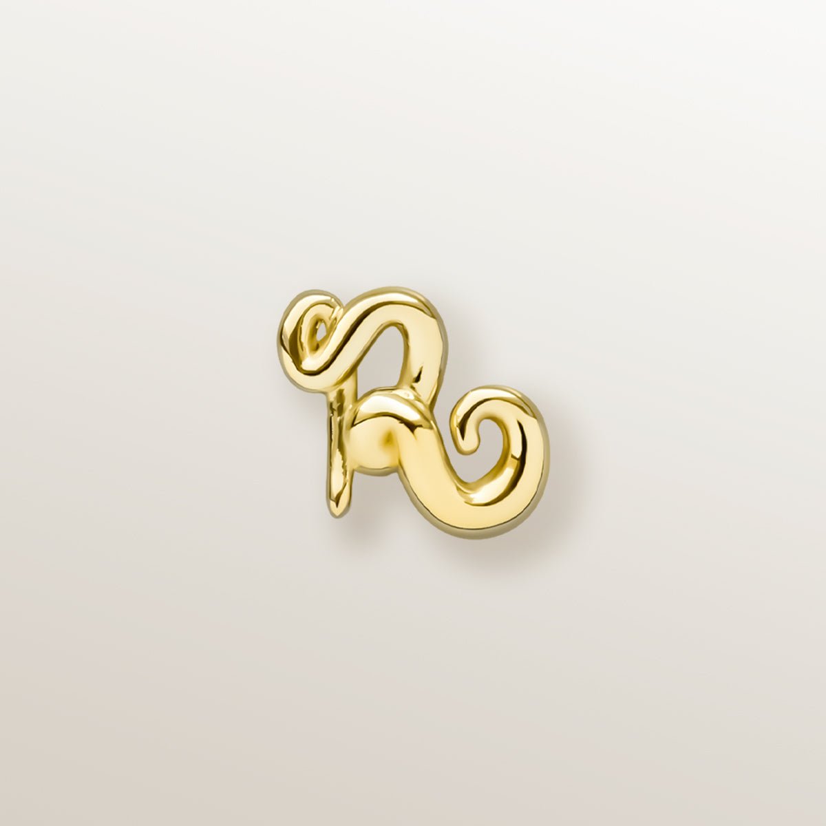 Colgante Inicial "R" de Vermeil de Oro Amarillo (2cm) - Victoria de la Calva